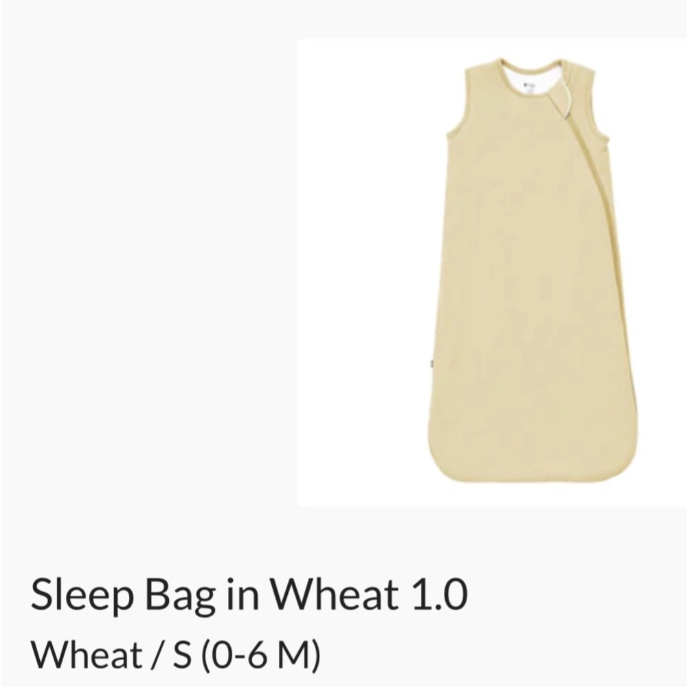KYTE Sleep Bag Size S 0-6m Wheat 1.0 TOG